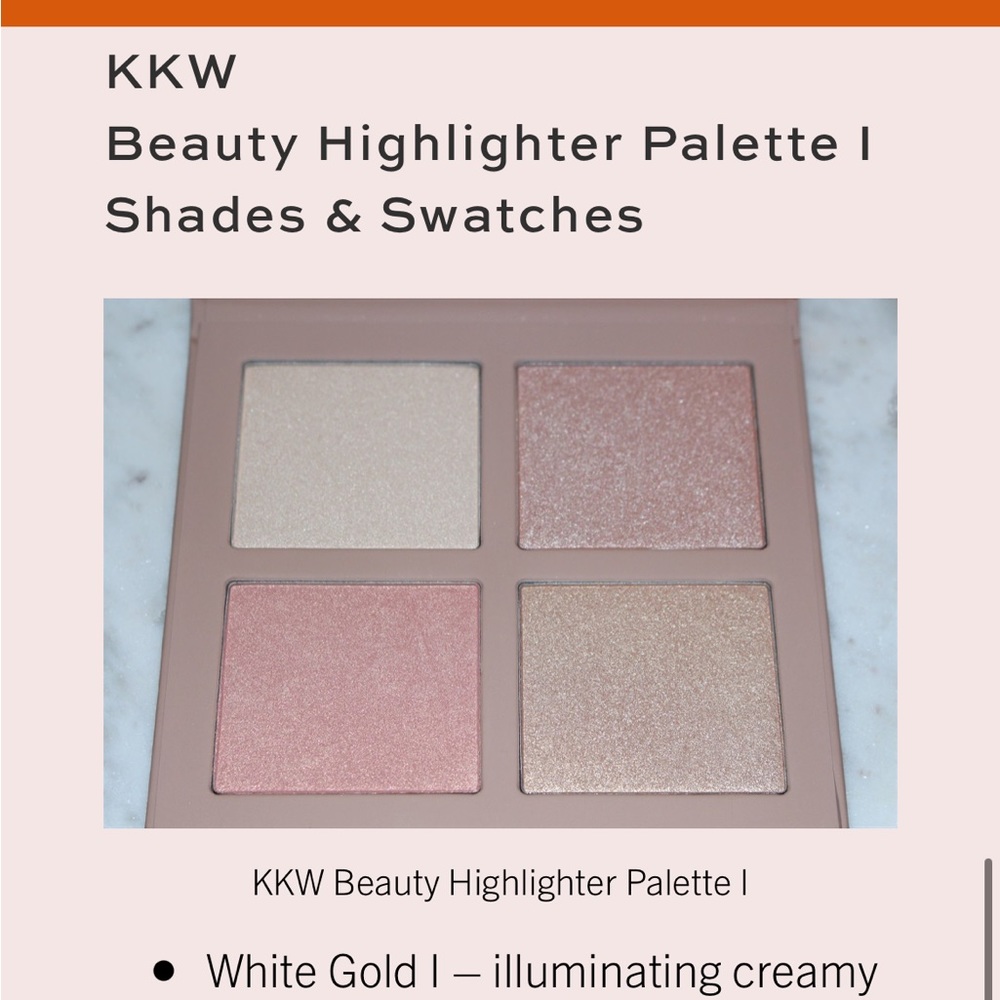 KKW Beauty Highlghter Palette Light/Medium